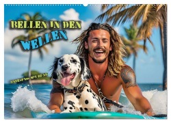Cover-Bild zum Titel 'Bellen in den Wellen - Badespaß mit Hund (Wandkalender 2026 DIN A2 quer), CALVENDO Monatskalender' von 'Renate Utz'