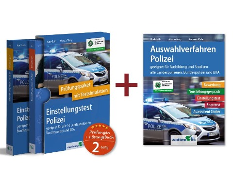 Einstellungstest + Auswahlverfahren Polizei: Paket - Kurt Guth, Marcus Mery