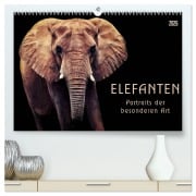 Cover-Bild zum Titel 'Elefanten - Portraits der besonderen Art (hochwertiger Premium Wandkalender 2026 DIN A2 quer), Kunstdruck in Hochglanz' von 'AD DESIGN Photo PhotoArt Dölling'