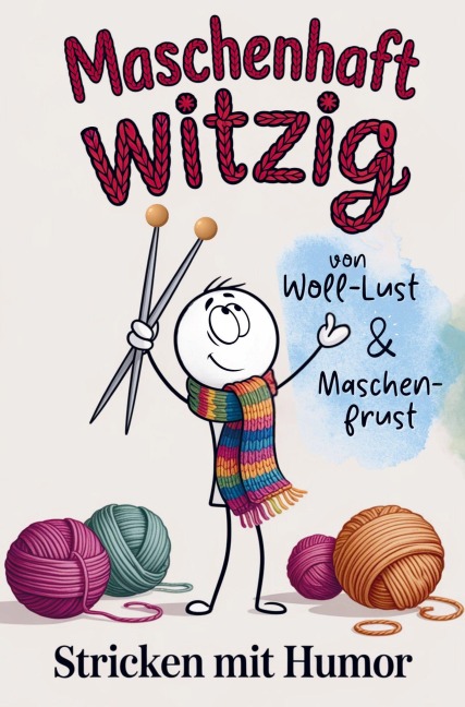 Maschenhaft witzig: von Woll-Lust & Maschenfrust | Stricken mit Humor | lustiges Geschenk für Strickfans - Janin Ziegenhagen