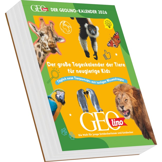 Der GEOlino-Kalender Der große Tageskalender der Tiere für neugierige Kids - 