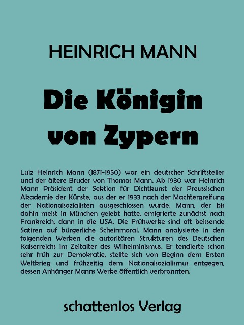 Die Königin von Zypern - Heinrich Mann