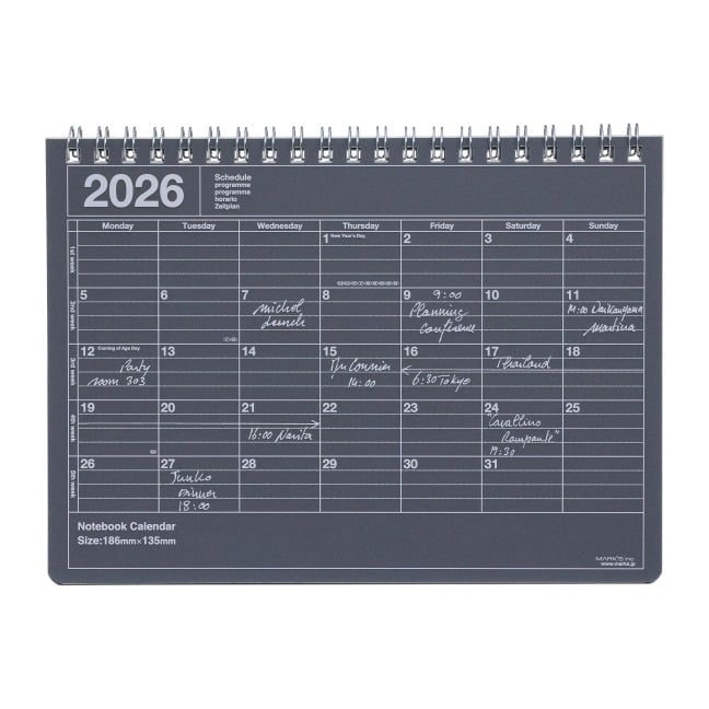 MARK'S 2026 Tischkalender, S // Black - 