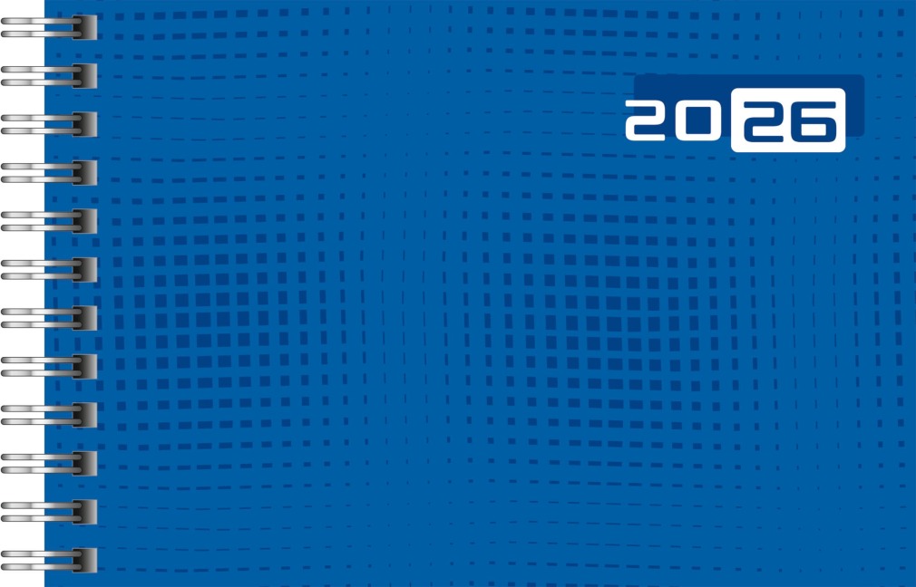 rido/idé 7017107026 | Taschenkalender Mod. Septimus 2026 | A6 quer, Papier, blau - 
