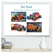 Cover-Bild zum Titel 'Hot Road - Oldtimer durch eine KI im neuen Gewand (hochwertiger Premium Wandkalender 2026 DIN A2 quer), Kunstdruck in Hochglanz' von 'Steffen Gierok-Latniak'