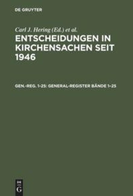 General-Register Bände 1-25 - 