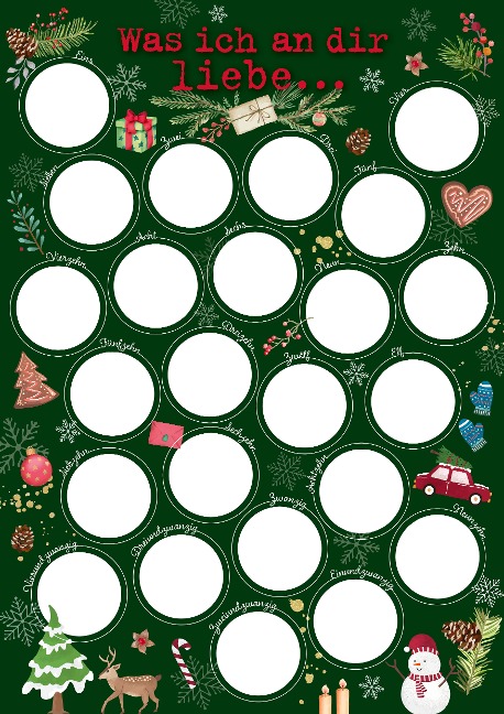 Was ich an dir liebe - Der Rubbel-Adventskalender - 