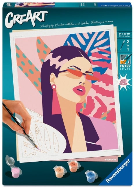 CreArt, Malen nach Zahlen Adults Trend - Neon Diva - 