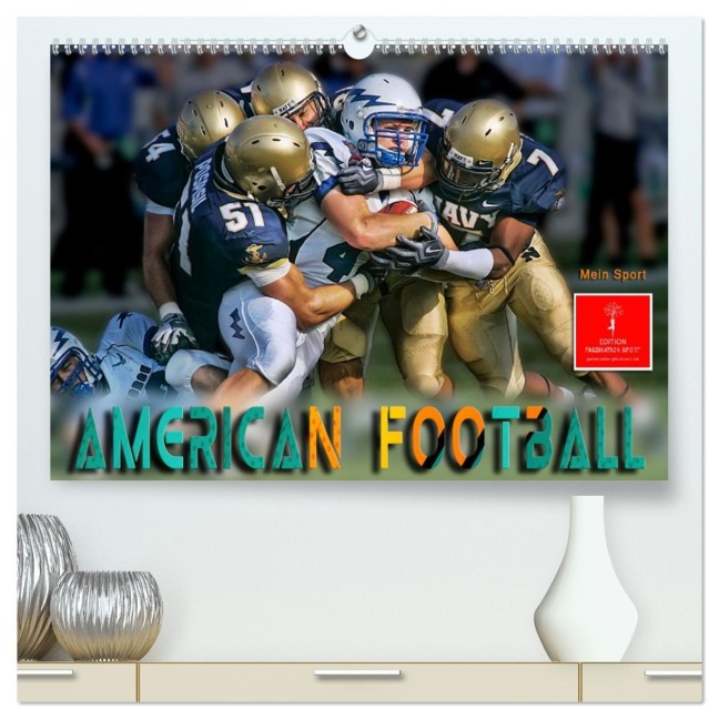 American Football - mein Sport (hochwertiger Premium Wandkalender 2026 DIN A2 quer), Kunstdruck in Hochglanz - Peter Roder