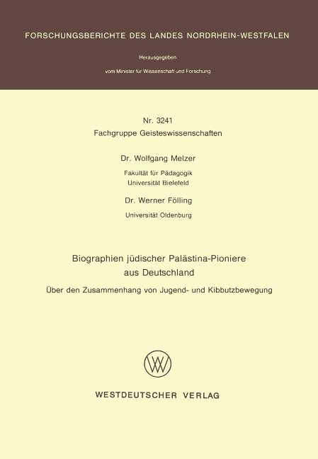 Biographien jüdischer Palästina-Pioniere aus Deutschland - Wolfgang Melzer