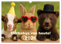 Cover-Bild zum Titel 'Tierbaby von heute! (Wandkalender 2026 DIN A3 quer), CALVENDO Monatskalender' von 'Tom Miller Books'