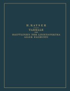 Cover-Bild zum Titel 'Tabelle der Hauptlinien der Linienspektra Aller Elemente nach Wellenlänge Geordnet' von 'Heinrich Kayser'
