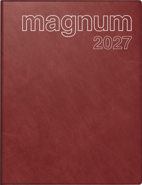 rido/idé 7027042297 Buchkalender Mod. magnum 2027 183×240 mm, Kunststoff, weinrot - 