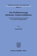 Cover-Bild zum Titel 'Die Nichtfortsetzung befristeter Arbeitsverhältnisse.' von 'Paulina Holle'