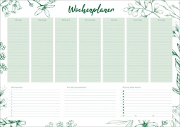 Cover-Bild zum Titel 'Schreibunterlage Design mit Wochenplan' von ''