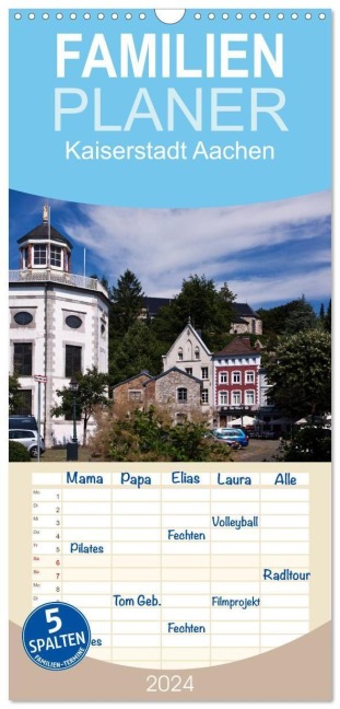 Familienplaner 2027 - Kaiserstadt Aachen mit 5 Spalten (Wandkalender, 21 x 45 cm) CALVENDO - U. Boettcher