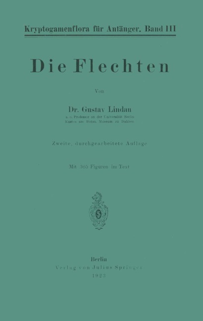 Die Flechten - Gustav Lindau