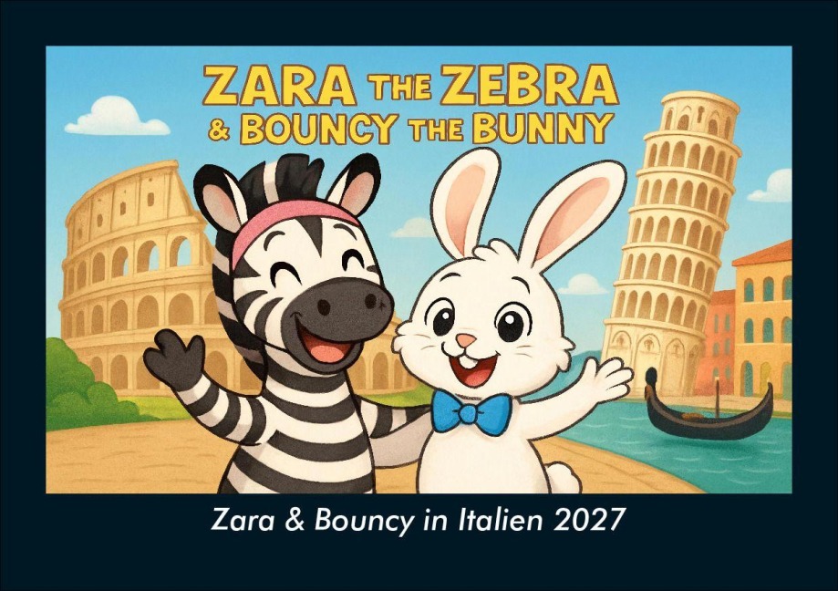Zara & Bouncy in Italien 2027 Fotokalender DIN A5 - Tobias Schmitt, Kevin Heber
