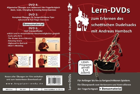 Dudelsack Lern DVDs - wichtige Übungen und die ersten Lieder - Andreas Hambsch