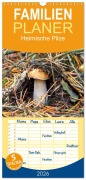 Cover-Bild zum Titel 'Familienplaner 2026 - Heimische Pilze mit 5 Spalten (Wandkalender, 21 x 45 cm) CALVENDO' von 'LianeM LianeM'