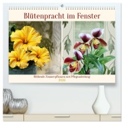 Cover-Bild zum Titel 'Blütenpracht am Fenster (hochwertiger Premium Wandkalender 2026 DIN A2 quer), Kunstdruck in Hochglanz' von 'Claudia Kleemann'