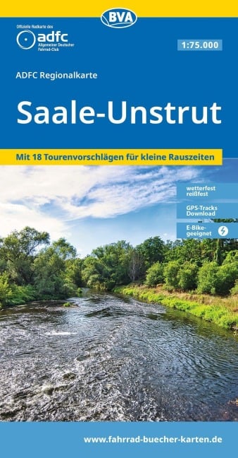 BVA ADFC Regionalkarte Saale-Unstrut 1:75.000 - 
