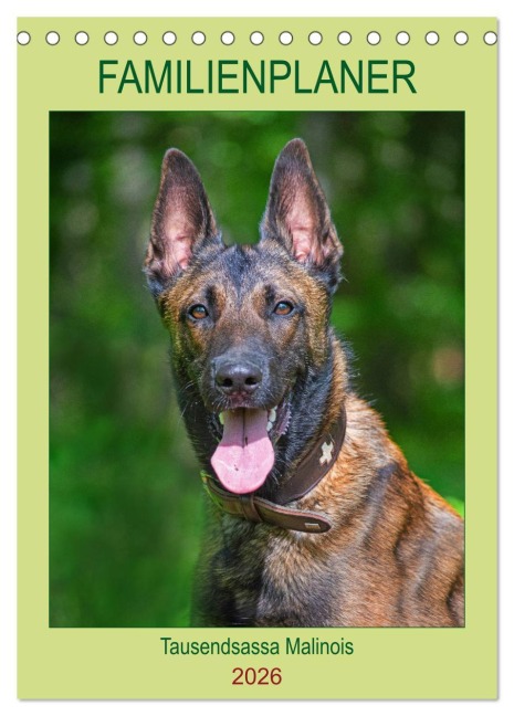 Familienplaner Tausendsassa Malinois (Tischkalender 2026 DIN A5 hoch), CALVENDO Monatskalender - Sigrid Starick
