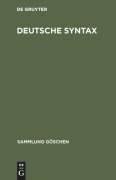 Cover-Bild zum Titel 'Deutsche Syntax' von ''