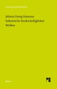 Cover-Bild zum Titel 'Sokratische Denkwürdigkeiten. Wolken' von 'Johann Georg Hamann'