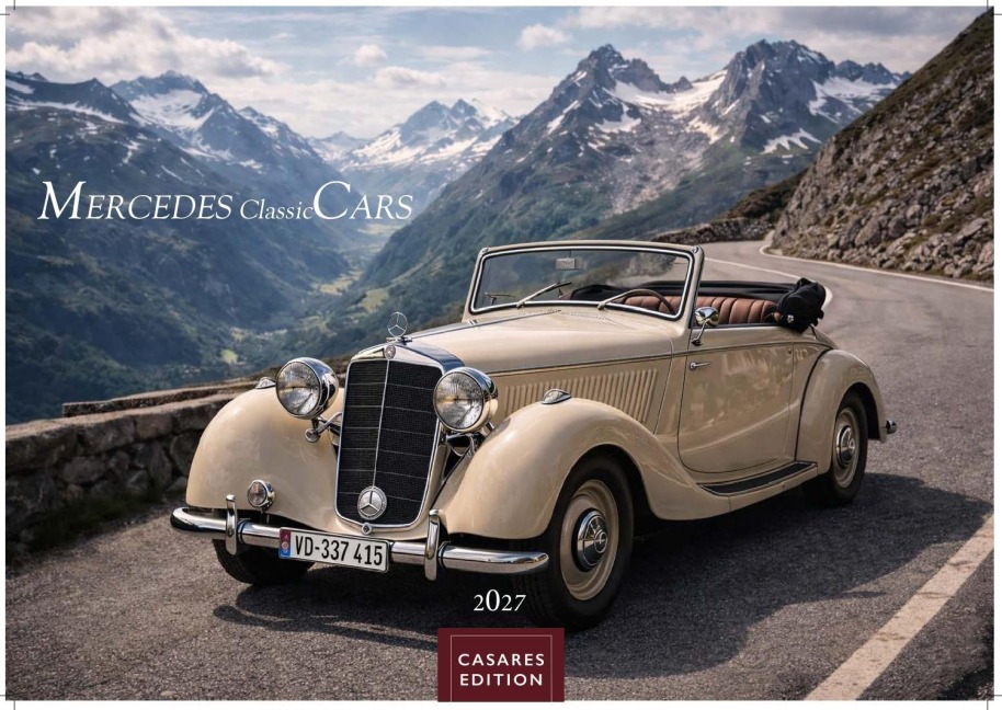 Mercedes Classic Cars Kalender 2027 - Wandkalender | Fotokalender Oldtimer 24x35cm - Mercedes Oldtimer - Eleganz & Geschichte im Kalenderformat - 