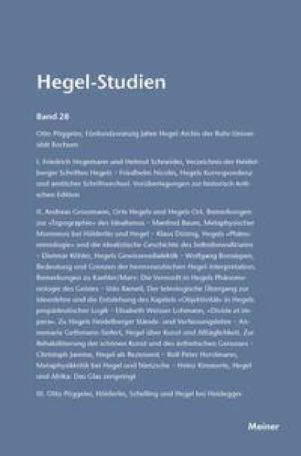 Hegel-Studien / Hegel-Studien - 