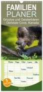 Cover-Bild zum Titel 'Familienplaner 2027 - Grizzlys und Geisterbären - Glendale Cove, Kanada mit 5 Spalten (Wandkalender, 21 x 45 cm) CALVENDO' von 'Thomas Zeidler'