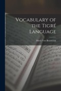 Cover-Bild zum Titel 'Vocabulary of the Tigré Language' von 'Moriz von Beurmann'