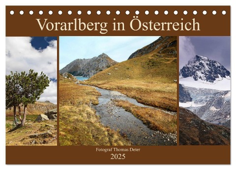 Vorarlberg in Österreich (Tischkalender 2025 DIN A5 quer), CALVENDO Monatskalender - Thomas Deter