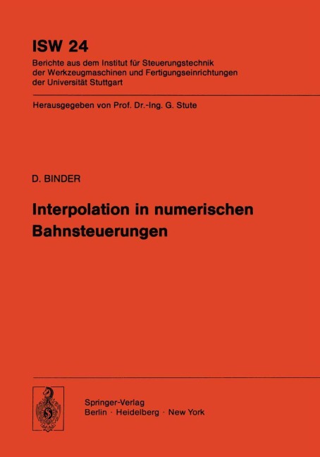 Interpolation in numerischen Bahnsteuerungen - D. Binder