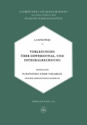 Cover-Bild zum Titel 'Vorlesungen Über Differential- und Integralrechnung' von 'Alexander M. Ostrowski, Alexander Ostrowski'