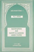 Cover-Bild zum Titel 'Identification and Identity in Classical Arab Poetry' von 'M C Lyons'