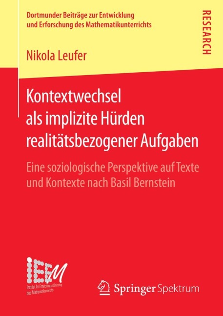 Kontextwechsel als implizite Hürden realitätsbezogener Aufgaben - Nikola Leufer