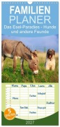 Cover-Bild zum Titel 'Familienplaner 2027 - Das Esel-Paradies - Hunde und andere Feunde mit 5 Spalten (Wandkalender, 21 x 45 cm) CALVENDO' von 'Elisabeth Stanzer'