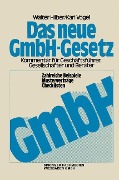 Cover-Bild zum Titel 'Das neue GmbH-Gesetz' von 'Walter Hilber, Karl Vogel'