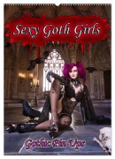 Cover-Bild zum Titel 'Sexy Goth Girls - Gothic Pin Ups (Wandkalender 2027 DIN A2 hoch), CALVENDO Monatskalender' von 'Karsten Schröder'