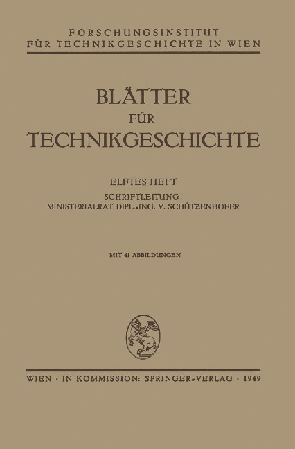 Blätter für Technikgeschichte - V. Schützenhofer