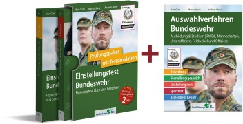 Cover-Bild zum Titel 'Paket - Einstellungstest + Auswahlverfahren Bundeswehr' von 'Kurt Guth, Andreas Mohr, Marcus Mery'