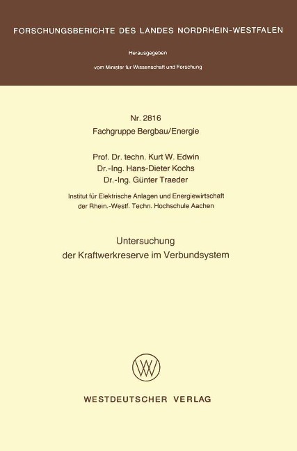 Untersuchung der Kraftwerkreserve im Verbundsystem - Kurt W. Edwin