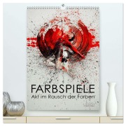 Cover-Bild zum Titel 'Farbspiele - Akt im Rausch der Farben (hochwertiger Premium Wandkalender 2026 DIN A2 hoch), Kunstdruck in Hochglanz' von 'Ulrich Allgaier - www. ullision. com'