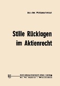 Cover-Bild zum Titel 'Stille Rücklagen im Aktienrecht' von 'Wolfgang Parczyk'
