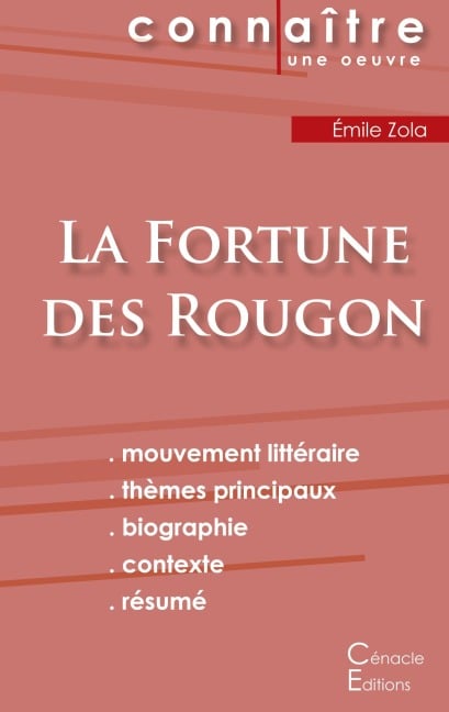 Fiche de lecture La Fortune des Rougon de Émile Zola (Analyse littéraire de référence et résumé complet) - Émile Zola