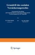 Cover-Bild zum Titel 'Grundriß des sozialen Versicherungsrechts' von 'Walter Kaskel, Fritz Sitzler'