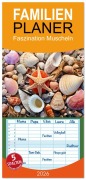 Cover-Bild zum Titel 'Familienplaner 2026 - Faszination Muscheln mit 5 Spalten (Wandkalender, 21 x 45 cm) CALVENDO' von 'Susan Michel'