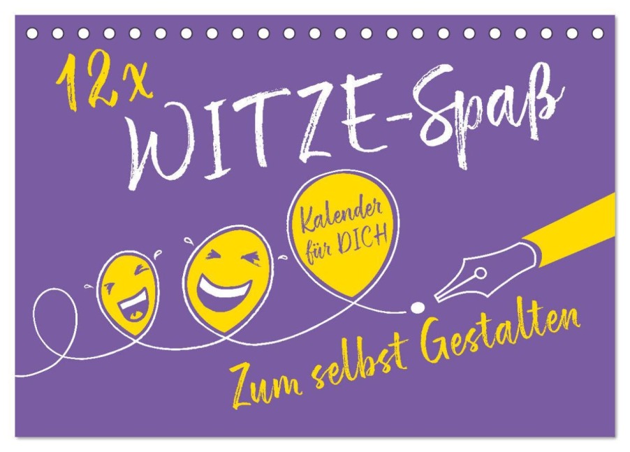 12 x WITZE-Spaß - Bastelkalender (Tischkalender 2025 DIN A5 quer), CALVENDO Monatskalender - ROTH-Design ROTH-Design